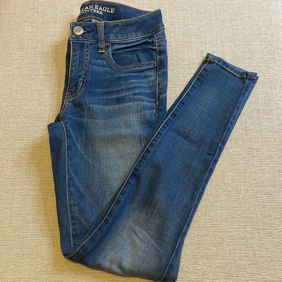 NEW American Eagle Denim Super Stretch Jegging Darkness Falls - Picture 1 of 9